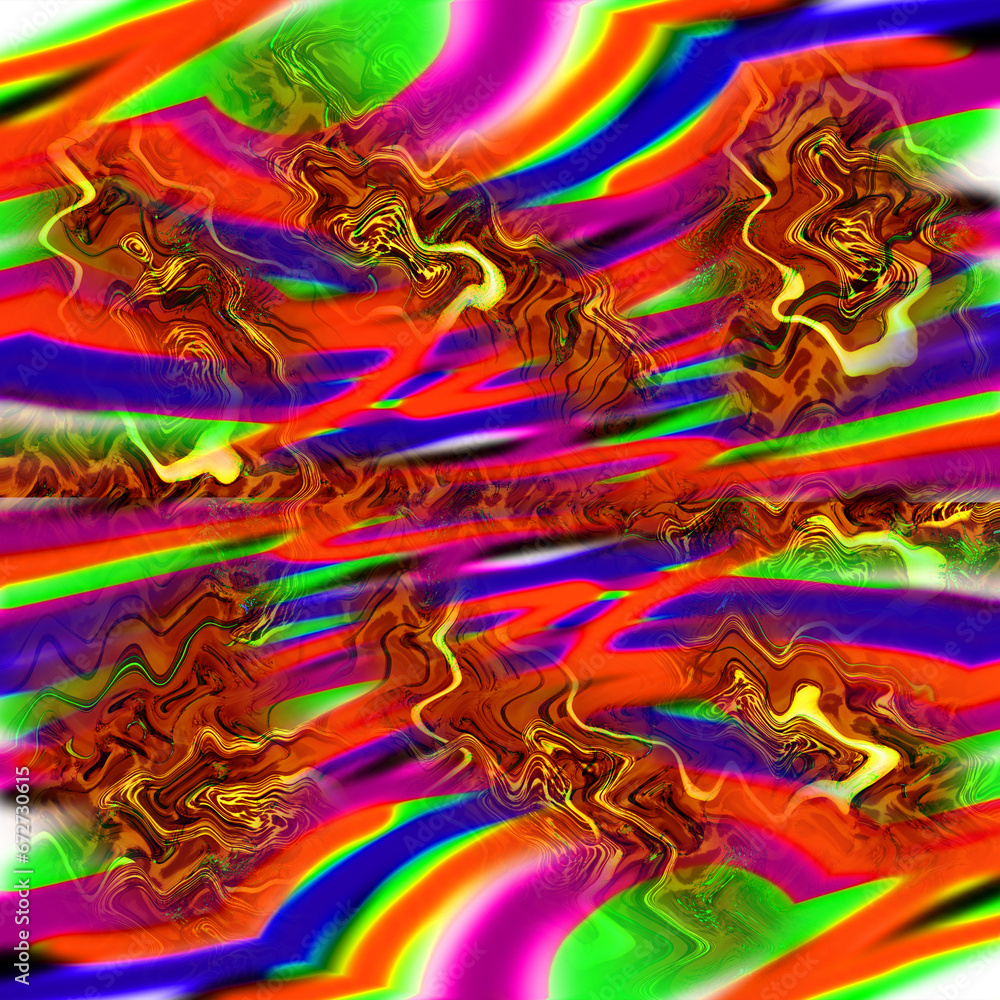 Combination textile collage pattern of neon colored leopard snake tiger textures Combination textile collage pattern of neon colored leopard snake tiger textures