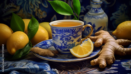Soothing ginger lemon tea