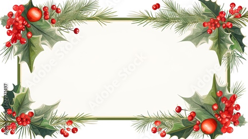 Christmas frame seasonal decoration.