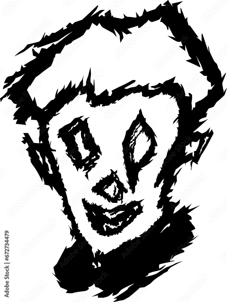 Head black evil vector illustration Head black evil vector illustration