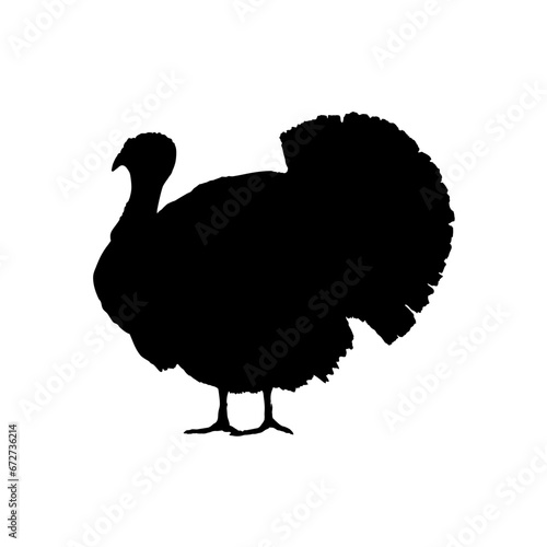 turkey silhouette - vector illustration