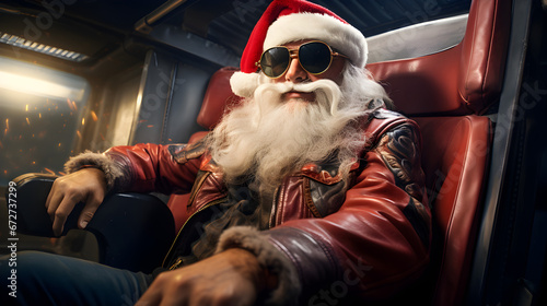 Santa Claus, pilot, airplane, flying - Bringing Holiday Joy, Christmas Gifts, and Festive Cheer