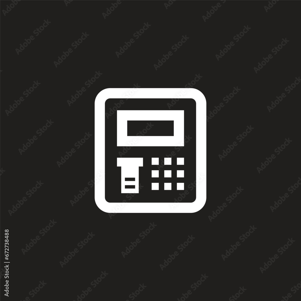 Automated banking machine flat monochrome isolated vector object. Transaction. Financial operation. Automated banking machine flat monochrome isolated vector object. Transaction. Financial operation.