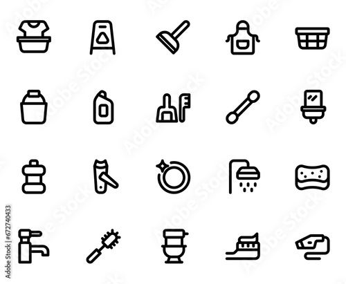 Housekeeping Line Icons