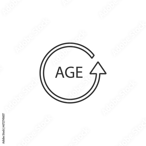 Wallpaper Mural Age Vector Icon isolated on white Torontodigital.ca