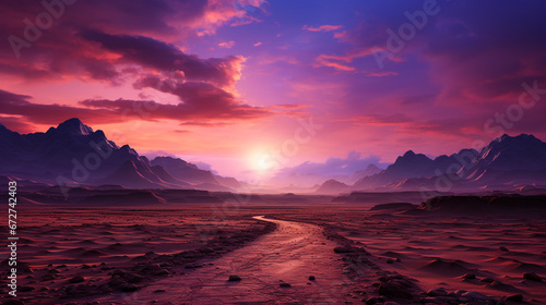 breathtaking landscape road in a desert valley background 16:9 widescreen backdrop wallpapers