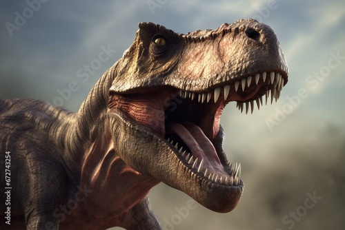 Illustration of a 3D Tyrannosaurus. Generative AI © Olivia