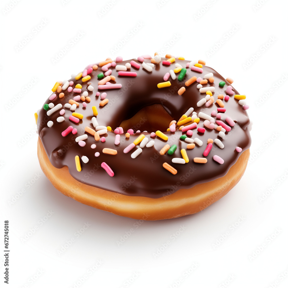 donut on white background, AI generative donut on white background, AI generative