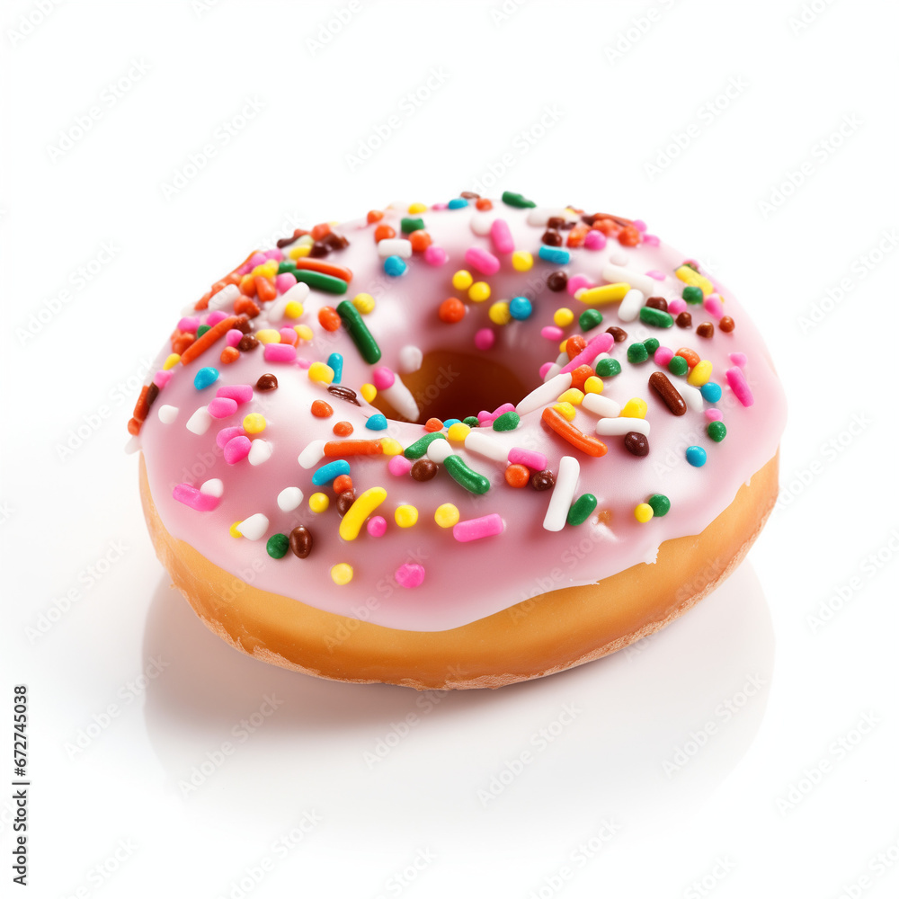 donut on white background, AI generative donut on white background, AI generative