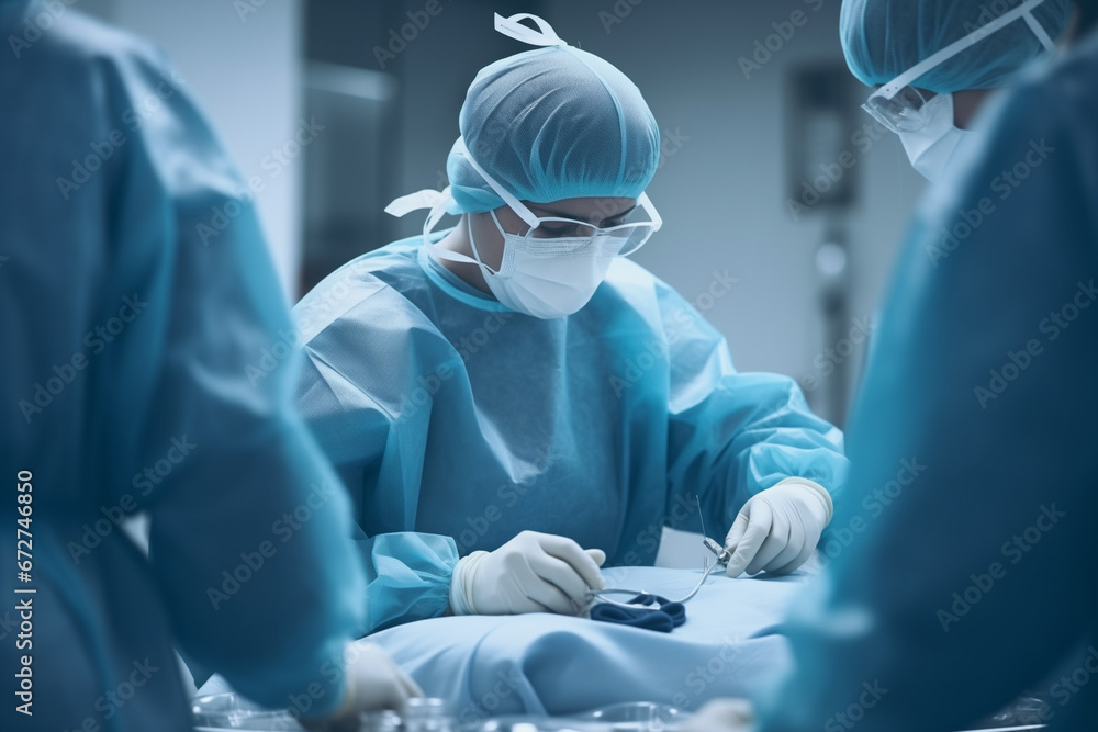 surgeon working in operation room, generative AI surgeon working in operation room, generative AI