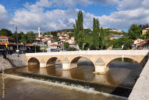 Seher Cehaja Bridge (Šeher-Ćehajina ćuprija in Bosnian) is a bridge  crosses the river Miljacka in Sarajevo, Bosnia and Herzegovina. photo