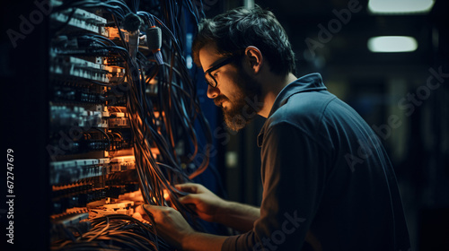 Navigating the Labyrinth of Technology The Diligent Network Engineer's Routine in the Heart of the Server Room