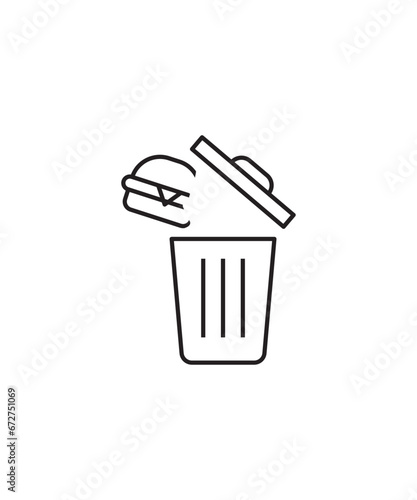 waste food icon, vector best line icon.