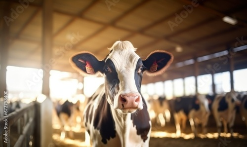 cows in cowshed on dairy farm