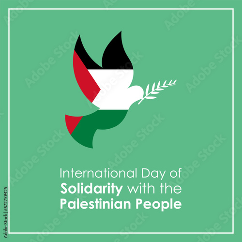 vector illustration for an international day of solidarity for Palestine people