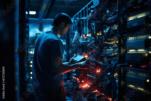 Navigating the Labyrinth of Technology The Diligent Network Engineer's Routine in the Heart of the Server Room