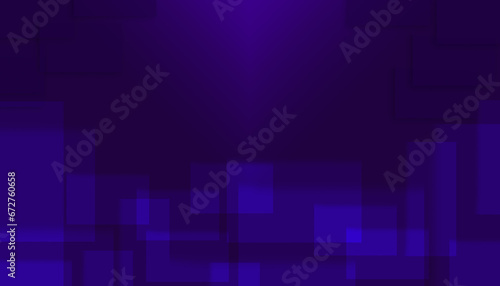 purple geometric shapes, gradients, overlapping rectangles and shadows with glowing lines. dark purple background. above copy space or empty