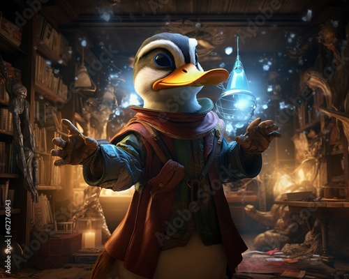 Duck Virtual reality alchemist transmuting digital realms