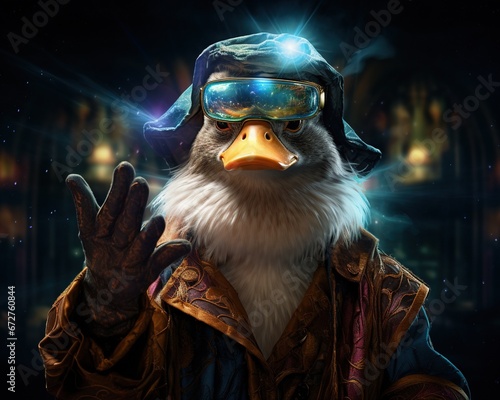 Duck Virtual reality alchemist transmuting digital realms