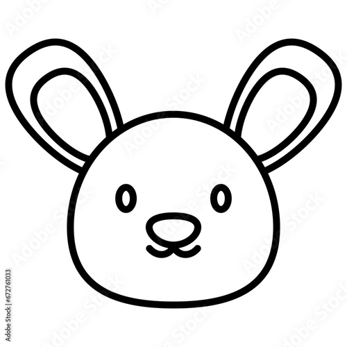 rabbit icon design, editable stroke, vector illustration, best used for presentation, banner or web