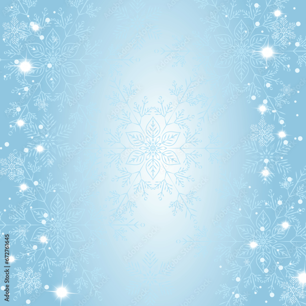 Free vector unfocussed winter light background with snowflakes