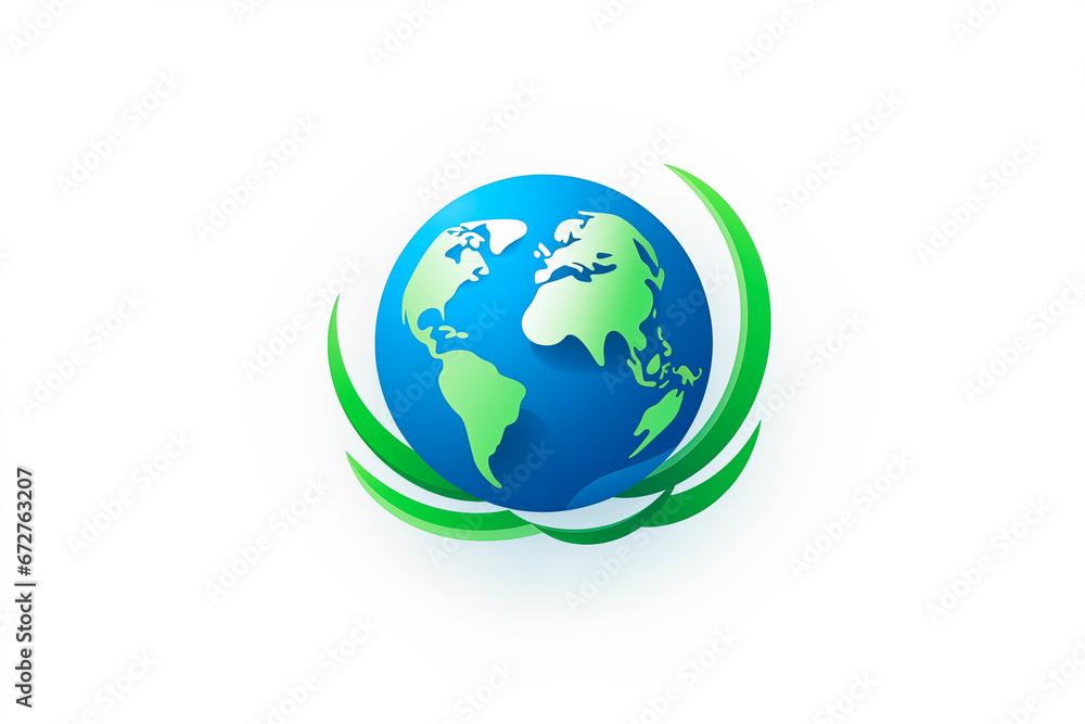 Cartoon planet Earth vector icon on white background. Generated AI Cartoon planet Earth vector icon on white background. Generated AI