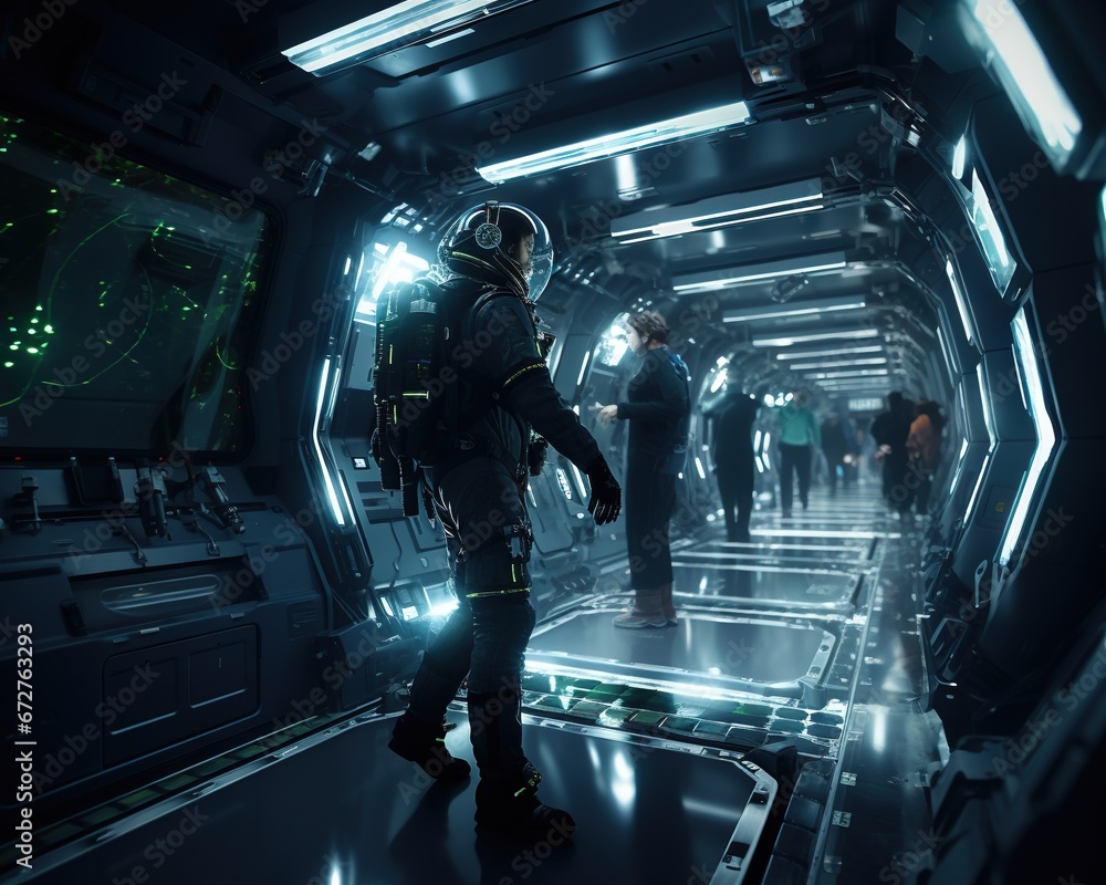 The Fi spaceship crew is exploring the depths of space. The Fi spaceship crew is exploring the depths of space.
