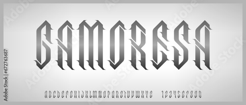 Modern creative condensed alphabet with urban style template