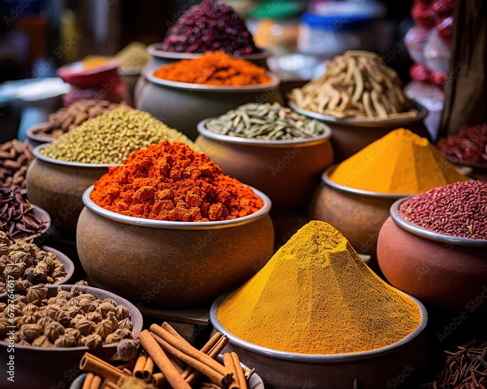 huge variety of spices and herbs.