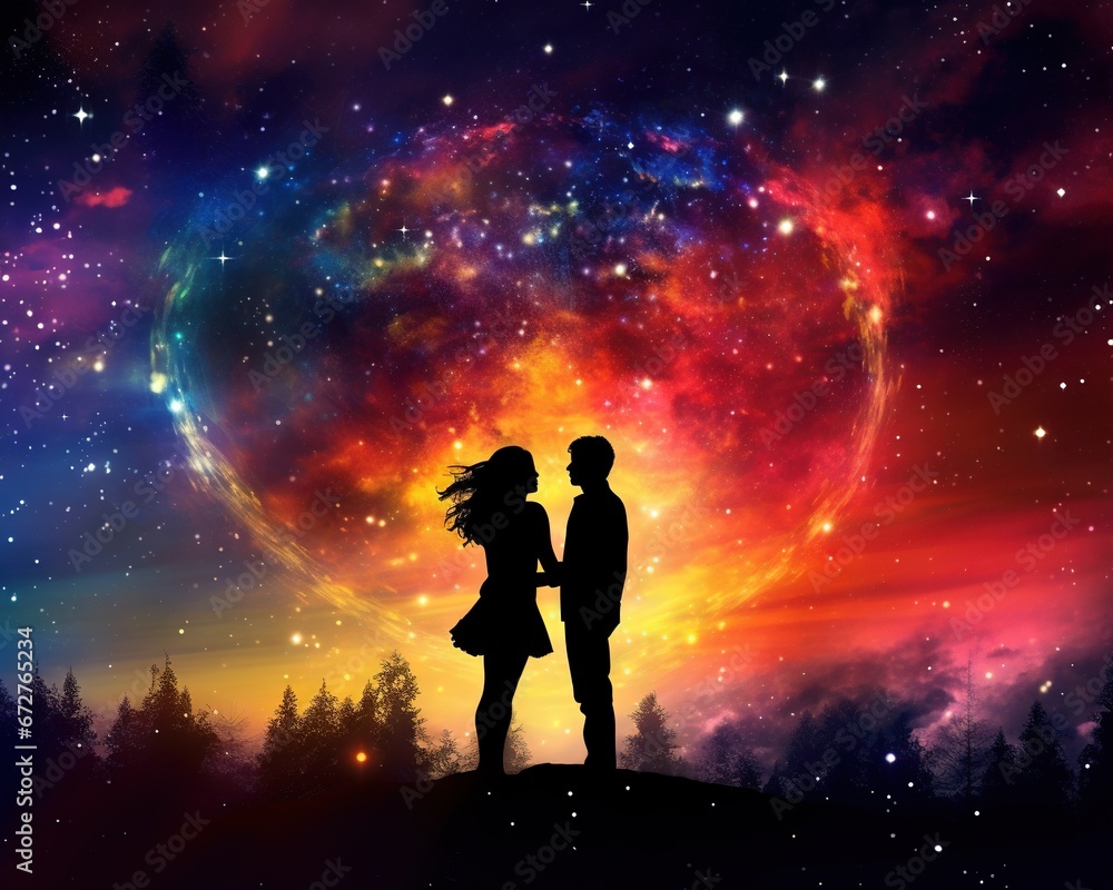 In love in love image is a sky dream and a couple falling in love. In love in love image is a sky dream and a couple falling in love.