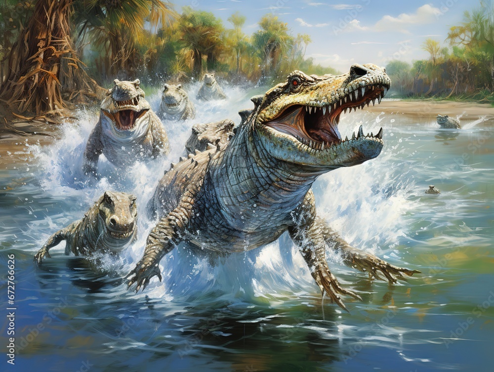 Obraz premium Saltwater Crocodile