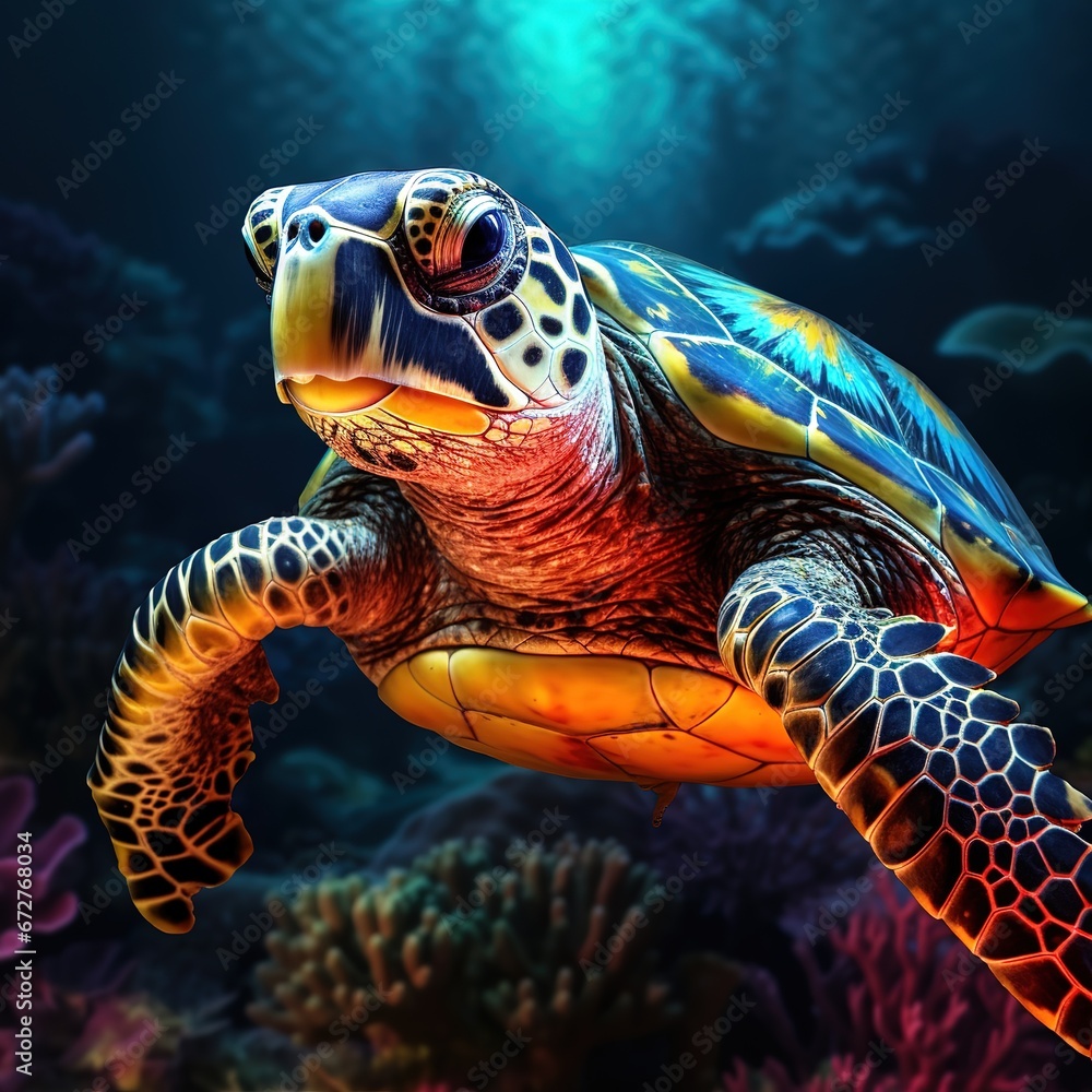 Fototapeta premium picture of sea turtle