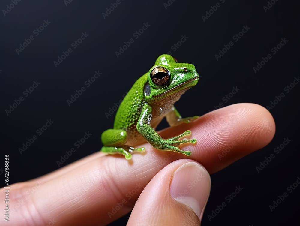 Frog on Finger tip Frog on Finger tip