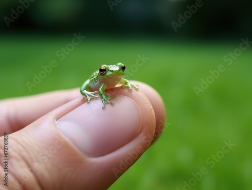 Frog on Finger tip © Nipon