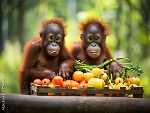 and orangutans rehabilitation Borneo, Malaysia © Nipon