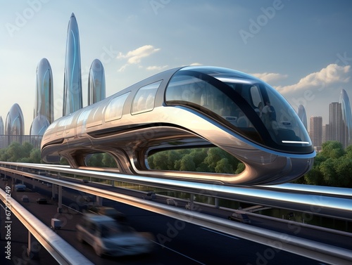 Modern Monorail in Dubai