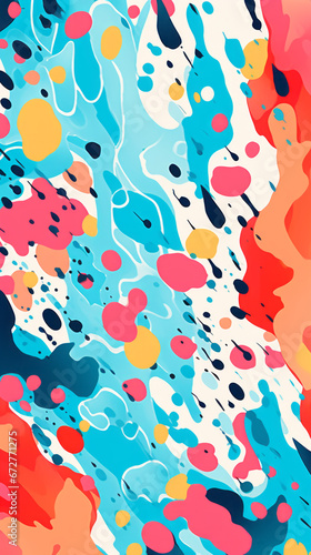 Splotch Colorful modern hand drawn trendy abstract pattern