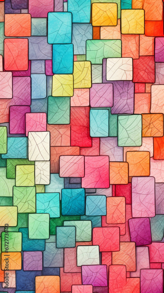 Squares Colorful modern hand drawn trendy abstract pattern Squares Colorful modern hand drawn trendy abstract pattern