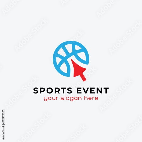 sports event and sports card logo design vector