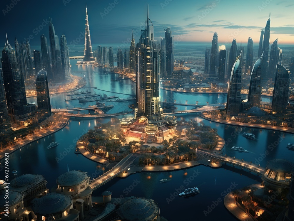 Naklejka premium Dubai City View