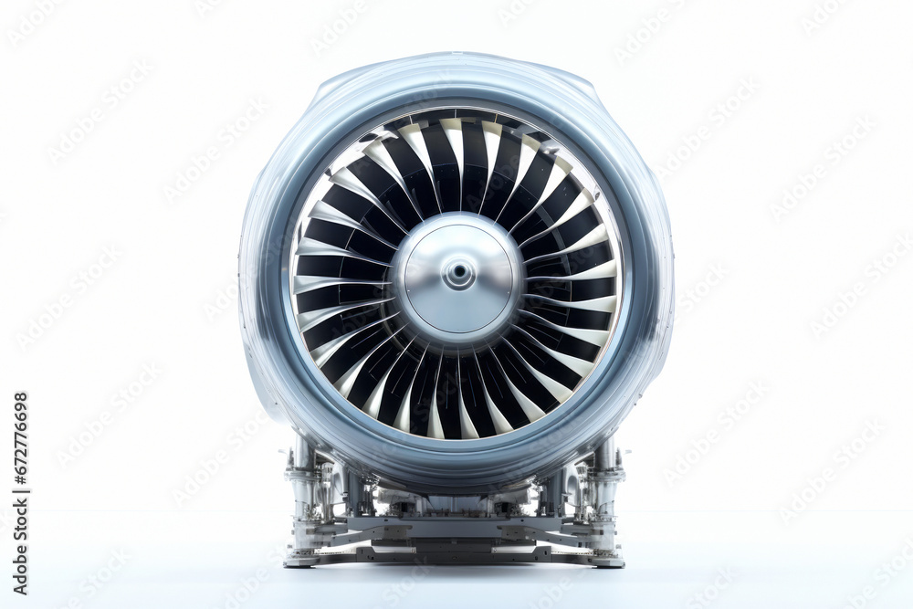 Jet engine for airplanes isolated on white background front view.generative ai
Jet engine for airplanes isolated on white background front view.generative ai