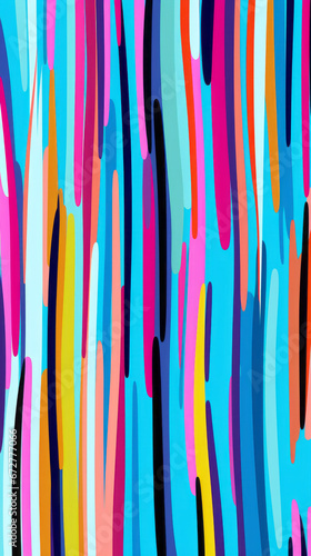 Stripes Colorful modern hand drawn trendy abstract pattern