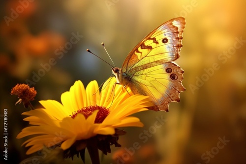 sunny butterfly. Generative AI