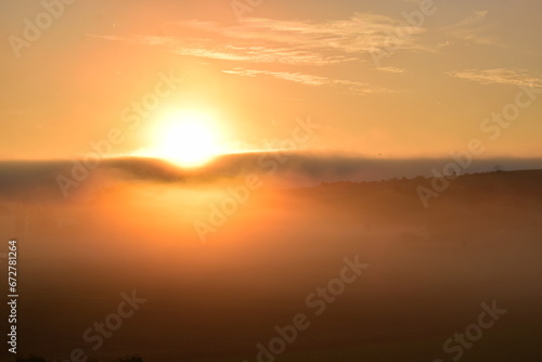 morning fog at sunset time in the Eifel © Markus Volk