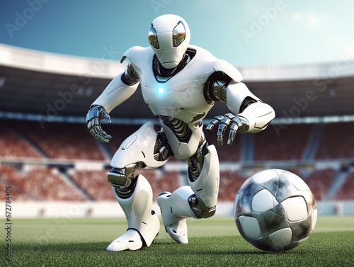 Robot playing soccer