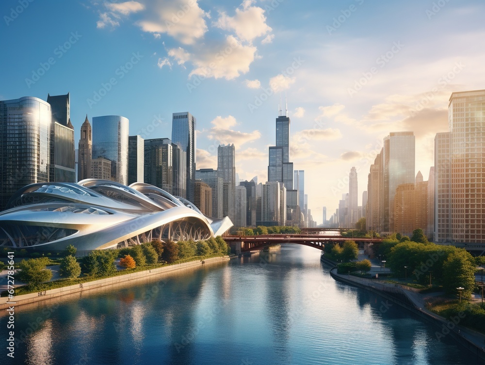 Obraz premium Chicago downtown