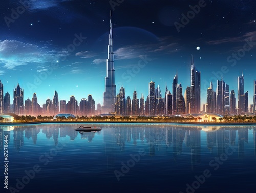 Modern Dubai view