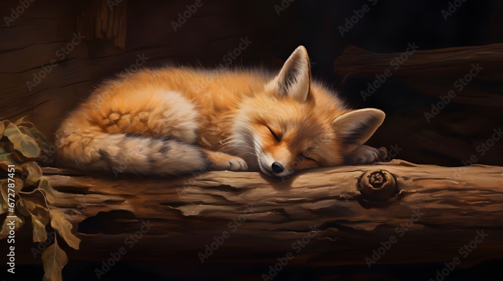Obraz premium red fox vulpes