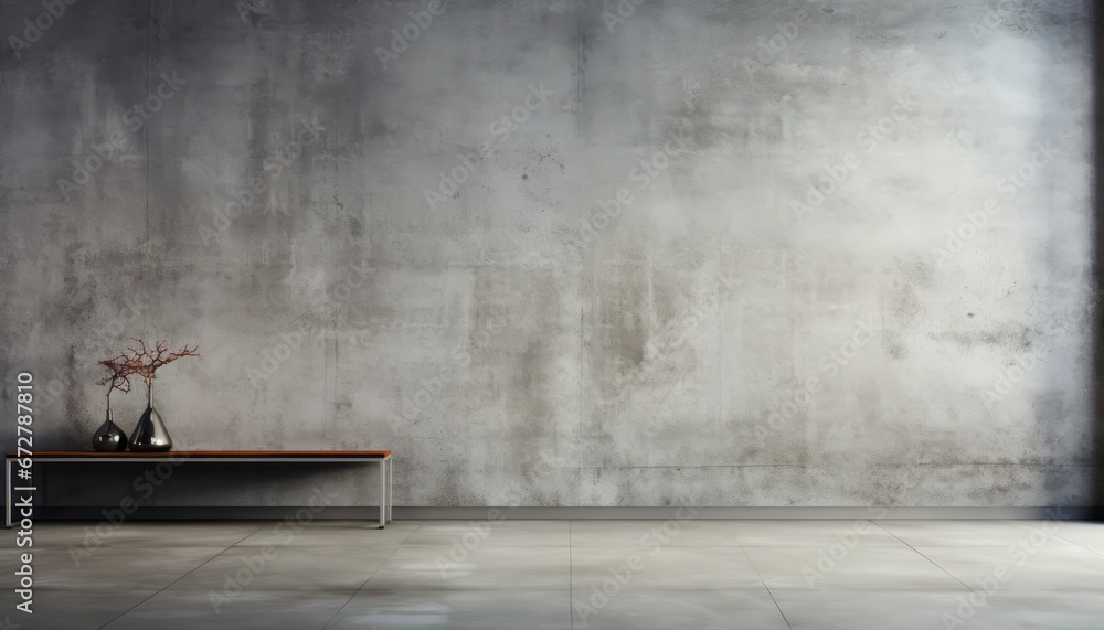 Fotografie Empty room interior with textured concrete wall   high quality 3d render for pro