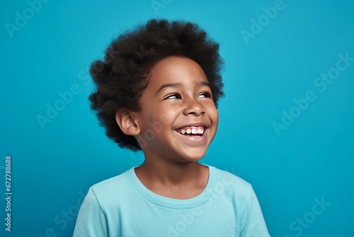Faceless Portrait of a Child with Curly Hair